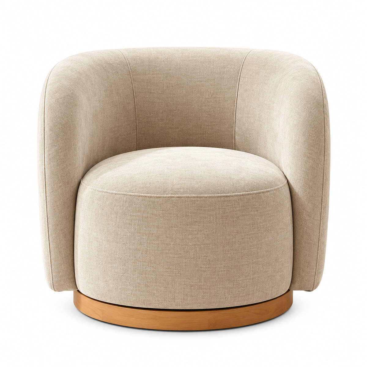 Ronaldo Swivel Chair Beige