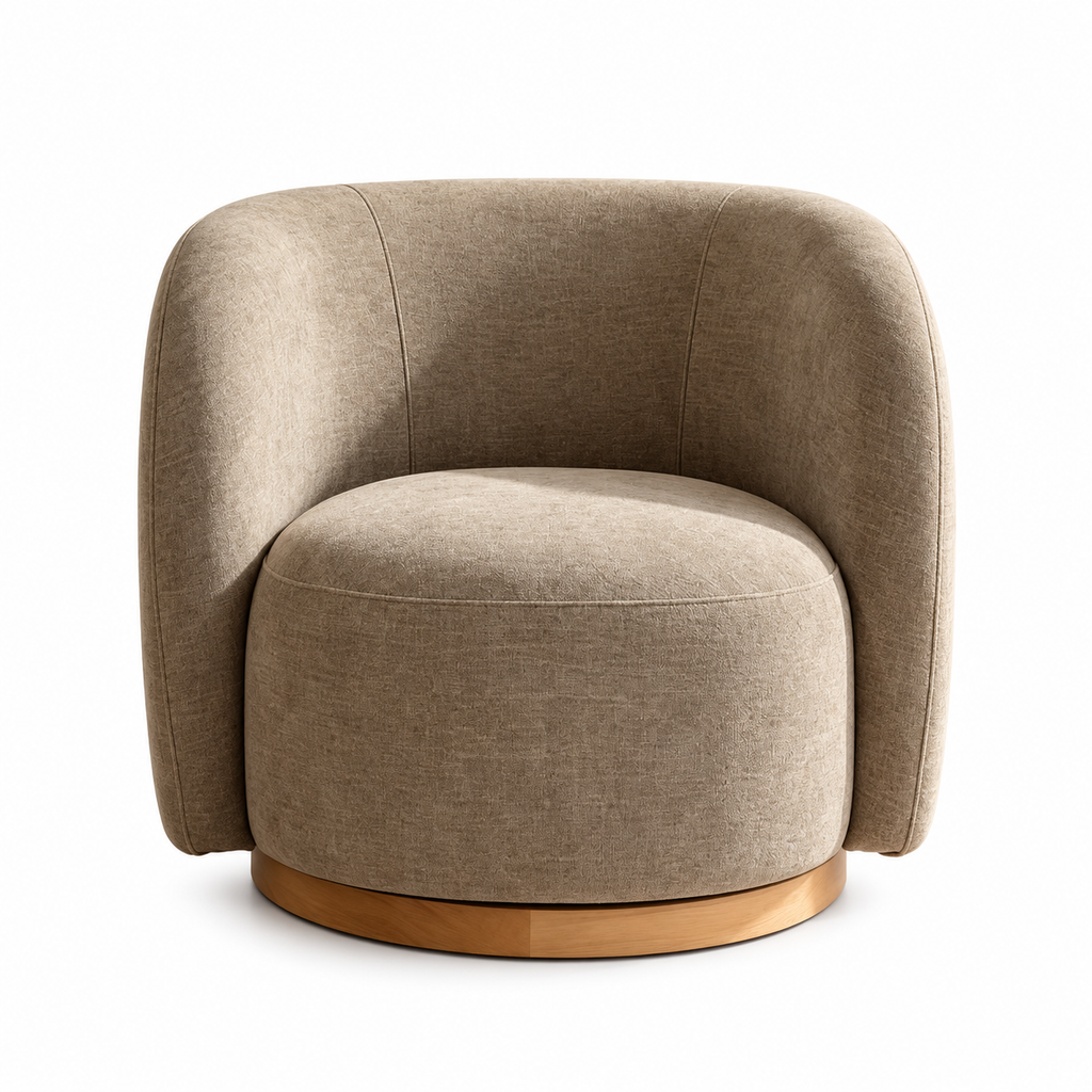 Ronaldo Swivel Chair Brown