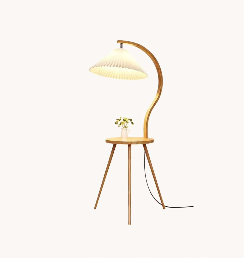 Rheno end table built in lamp