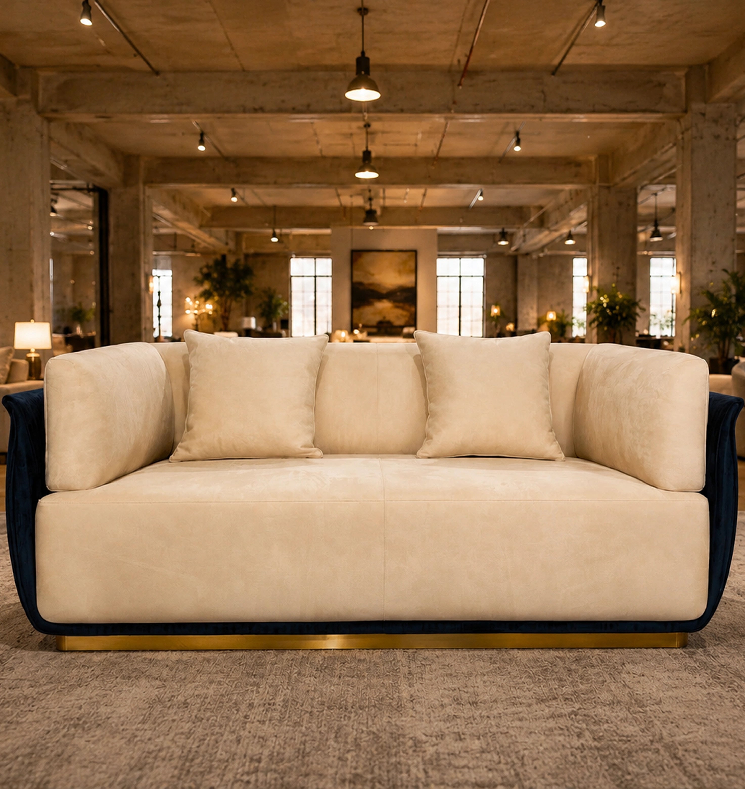 Dallas blue Loveseat