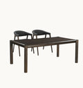 Advik and Bexley 7pc Dining Set - Mocha Table and Black and Dark Walnut Chairs
