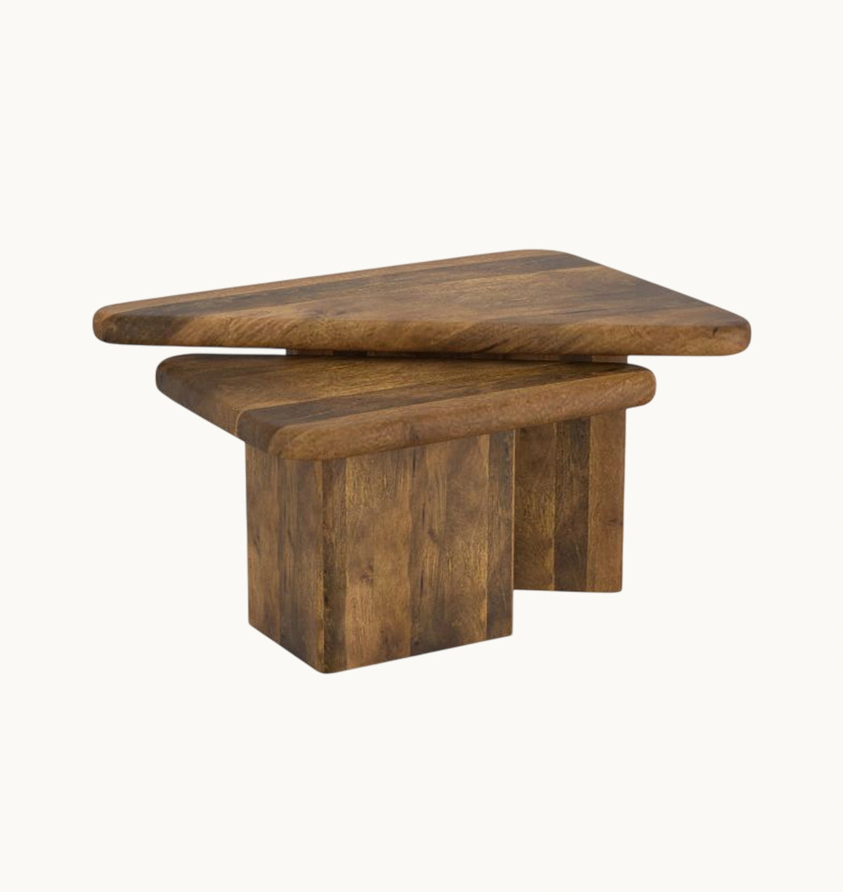 Draco 2pc coffee table-walnut