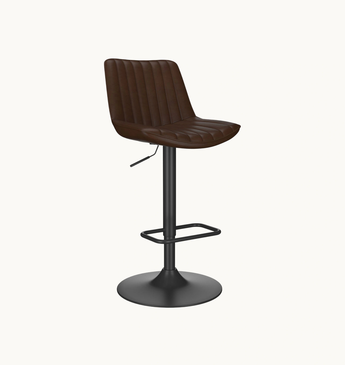 Kosi Adjustable Air-Lift Stool, Set of 2 in Brown and Black