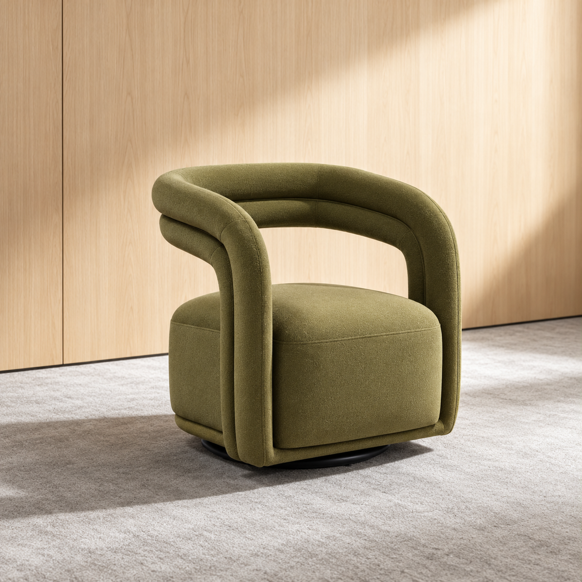 Simon accent chair Olive Green