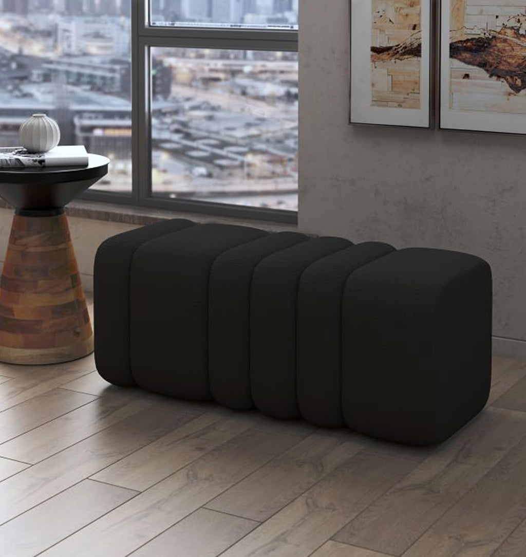 Rigel large ottoman-black