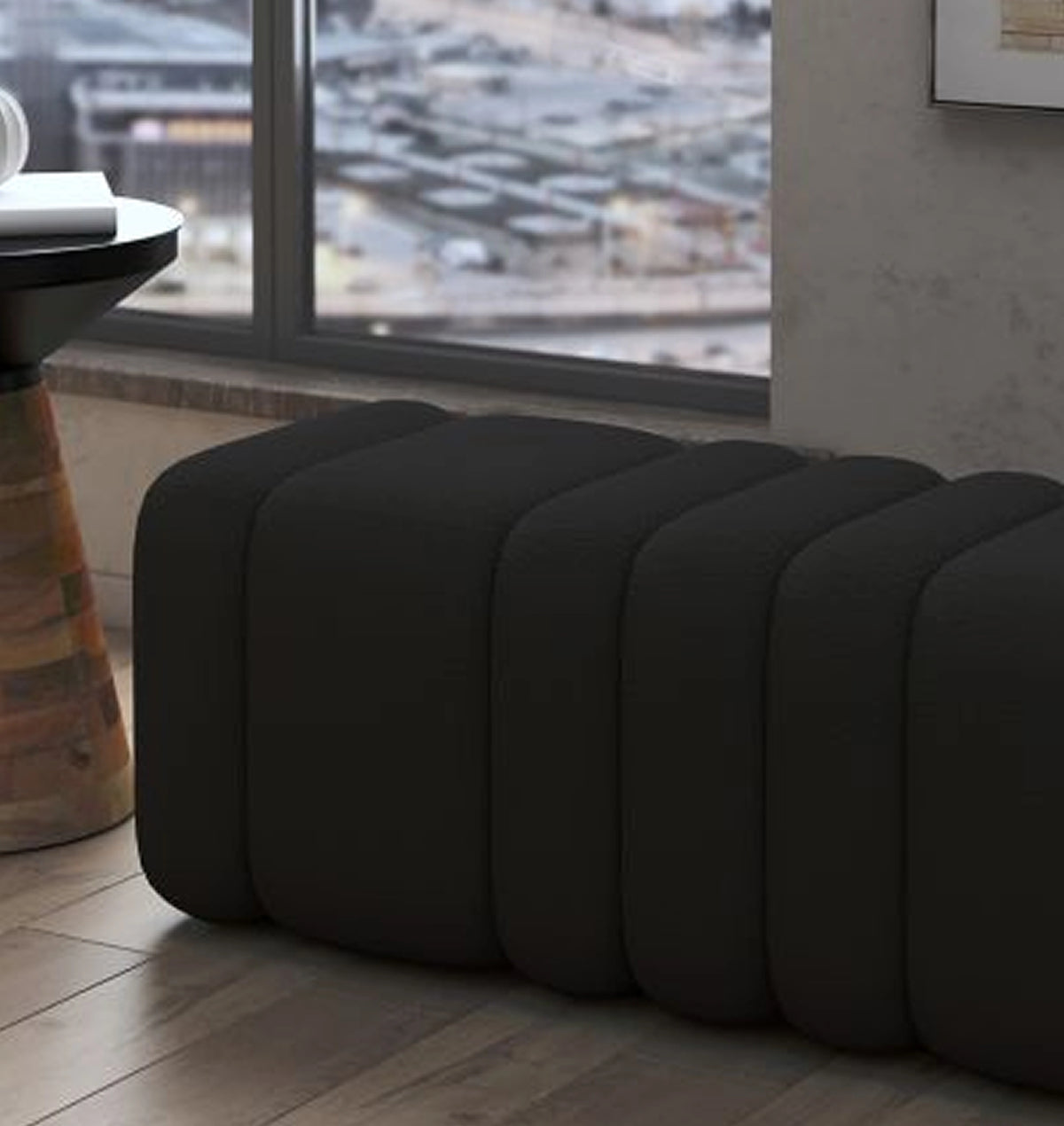 Rigel large ottoman-black