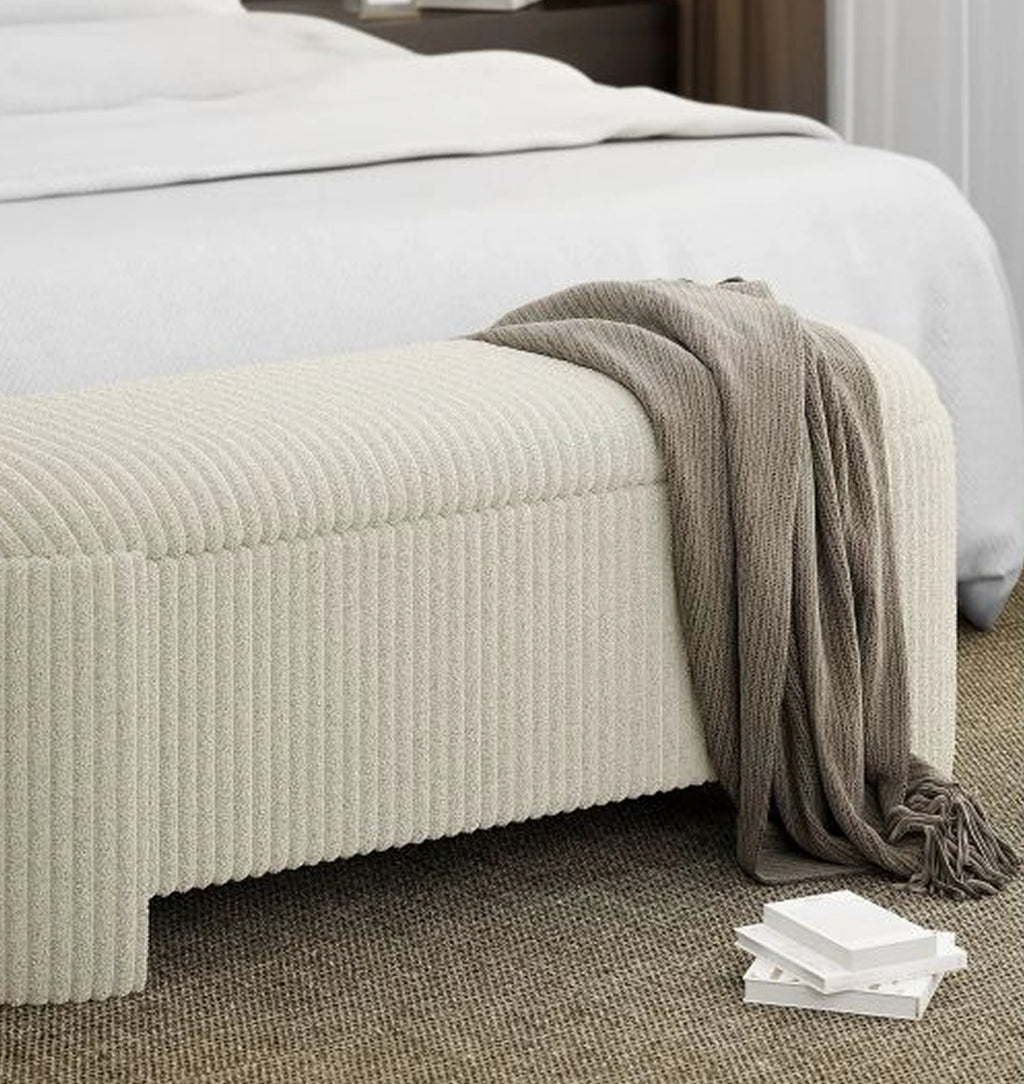 Cybil storage ottoman-Ivory