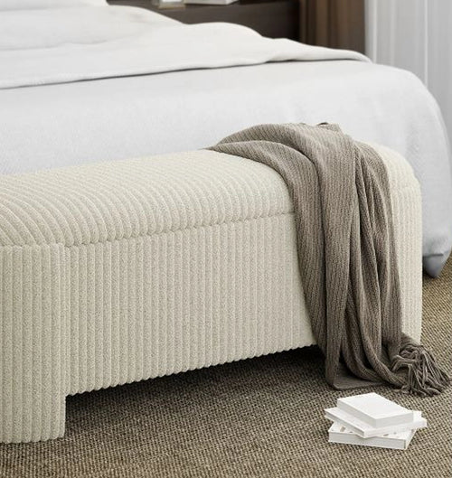 Cybil storage ottoman-Ivory