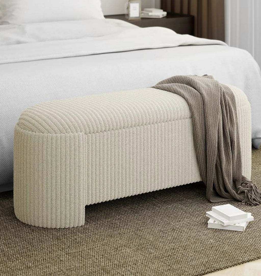 Cybil storage ottoman-Ivory