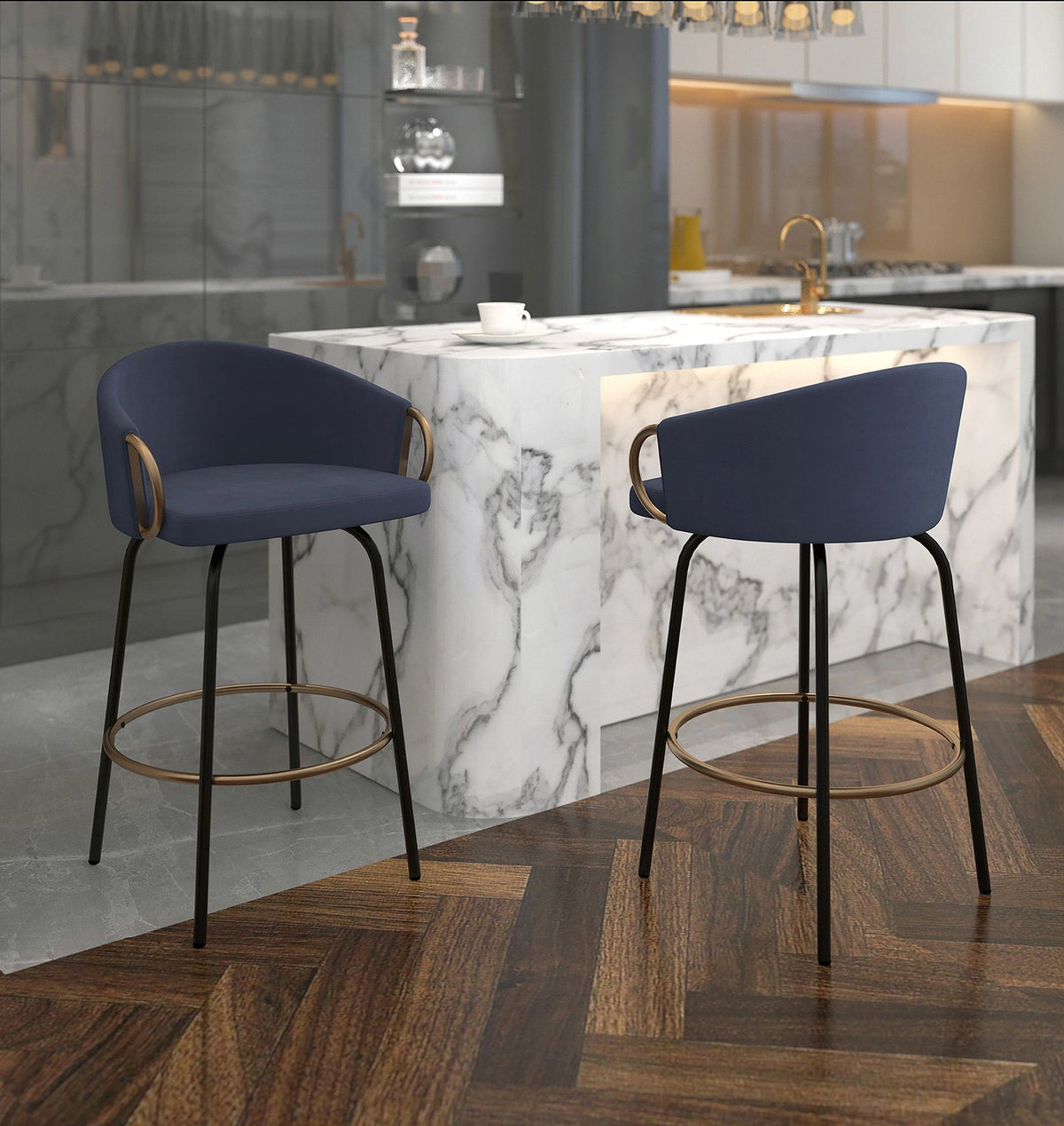 Lavo 26 counter stool-blue