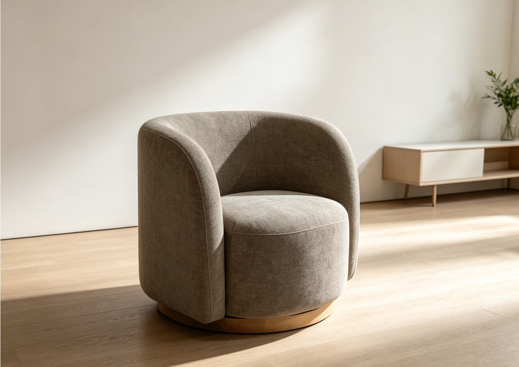 Ronaldo Swivel Chair Brown