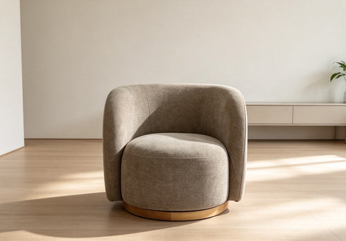 Ronaldo Swivel Chair Brown
